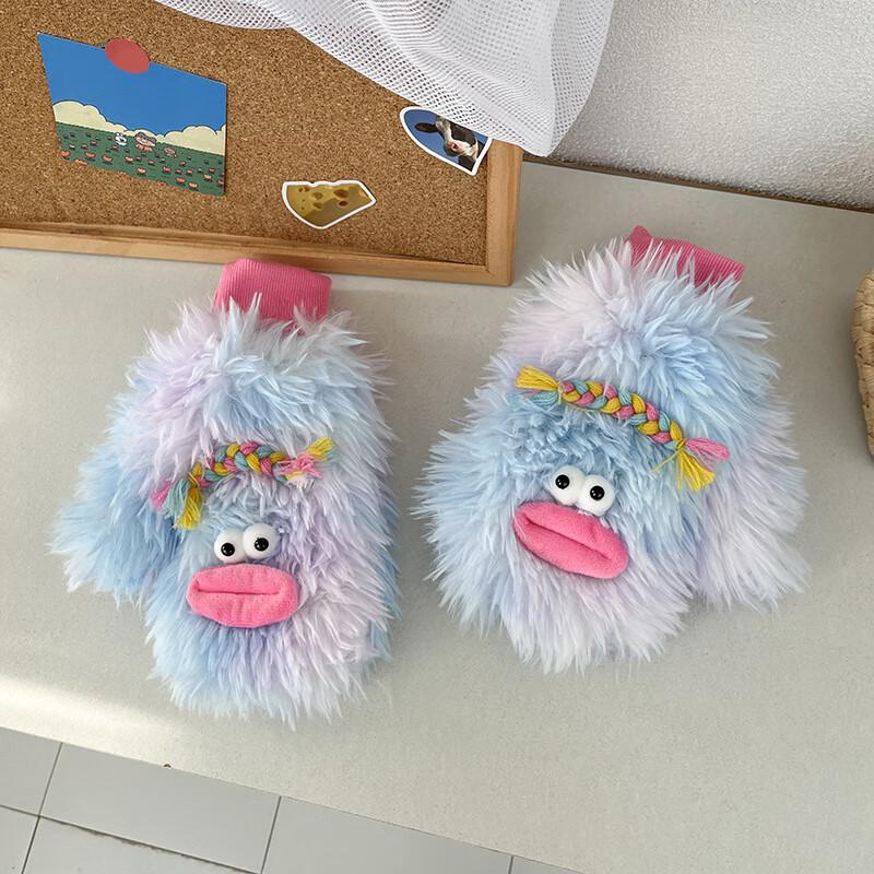 Cartoon Sausage Lip Warm Winter Gloves 1