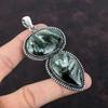 Seraphinite Gemstone Pendant 925 Sterling Silver Pendant Vintage Pendant Handmade Dainty Jewelry Gift For Him Silver Jewelry Antique Pendant