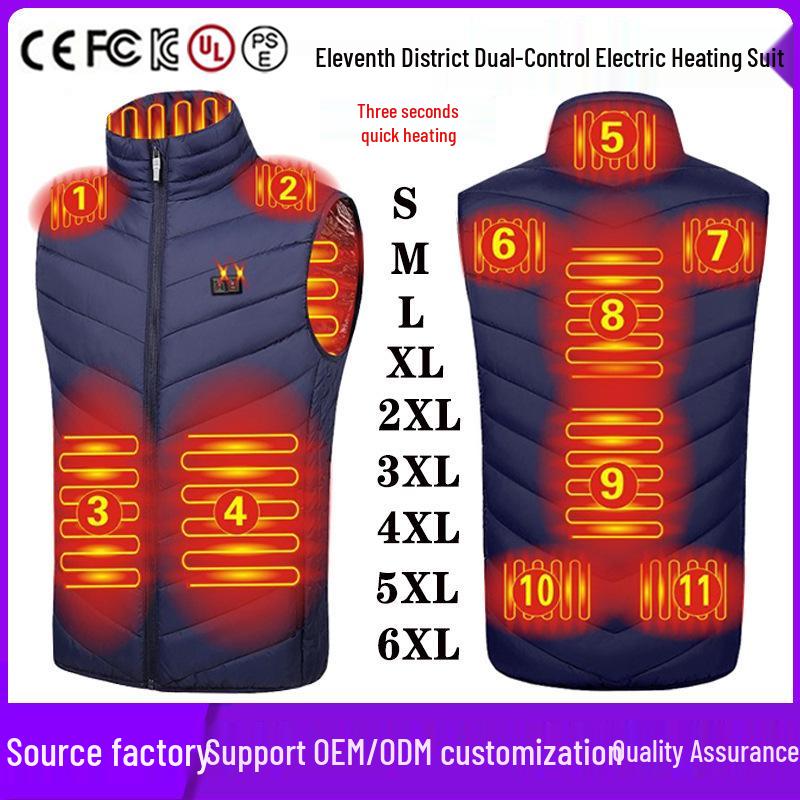 Unisex Winter Smart Heating Vest - Constant Temperature Electric Heated Cotton Jacket