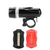 Waterproof 5 LEDs Bike   Front Headlight   Rear   Light Set Accessory(Black)
