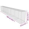 Gabion Wall with Cover Galvanized Steel 600 x 50 x 100 cm