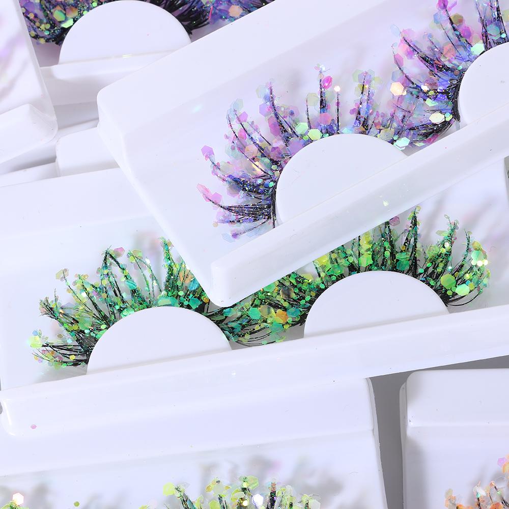 Eye Makeup Messy Long Eyelashes Luminous False Eyelashes 3D Mink Lashes 25mm