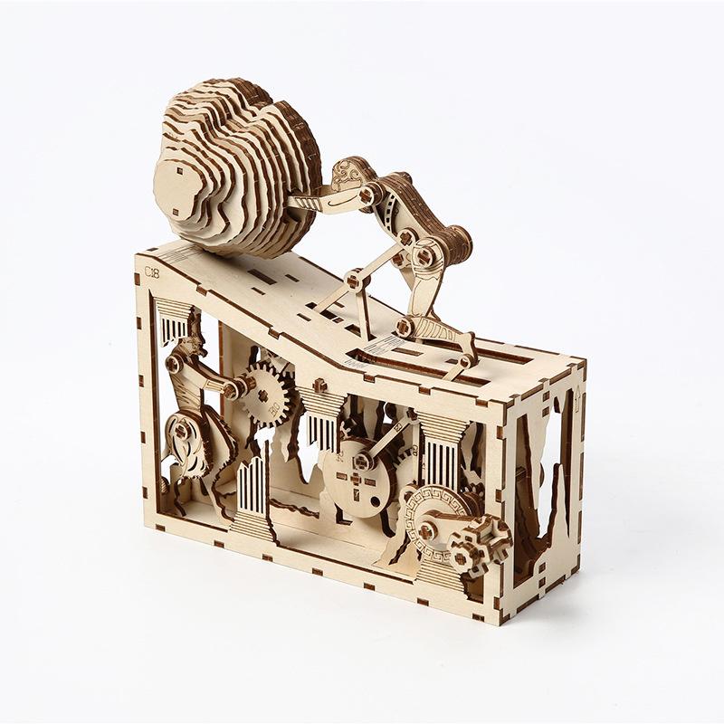 

Сизиф Механический Деревянный Пазл Набор Ручной работы DIY Сборная Модель Игрушка Настольный Домашний Декор Для Взрослых И Детей Подарок