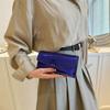 Pu Leather Envelope Evening Bag Functional Messenger Cluth Bag Triple Flod Long Wallet  Girls
