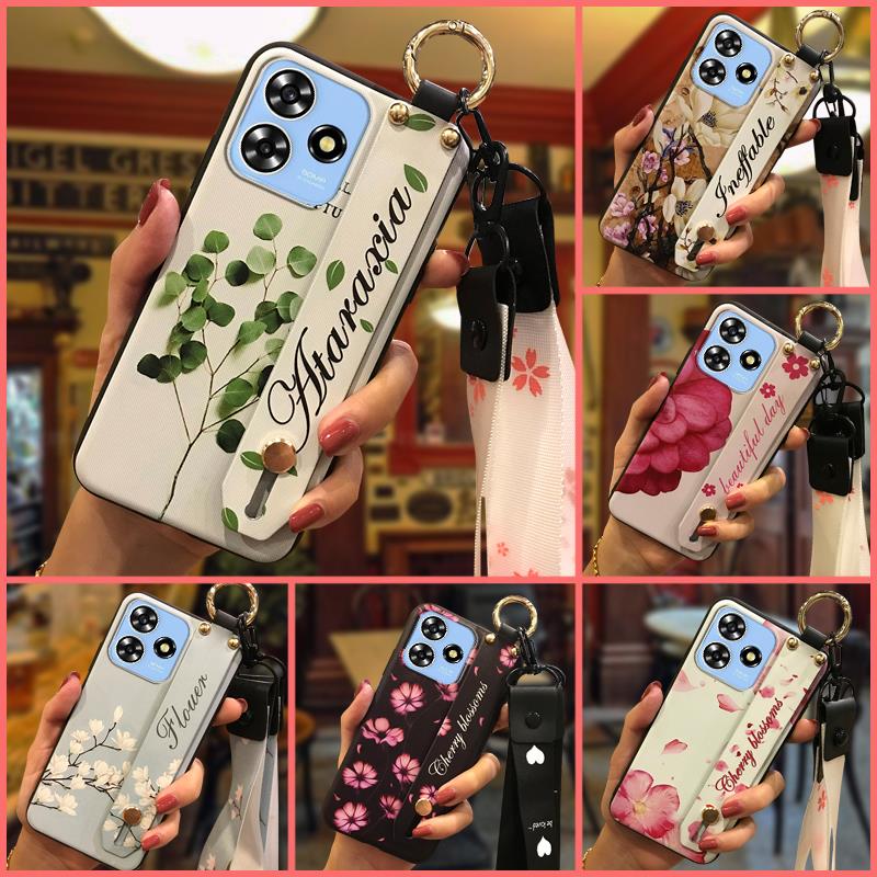 Fashion Design Soft case Phone Case For ZTE Blade A73 4G/V50 Smart Silicone Lanyard Shockproof Back Cover Dirt-resistant