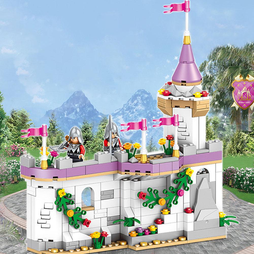 Girls Castle Building Blocks Kit Sweet Princess Style House City Model Diy Assembled Enlighten Bricks Toys Ornaments Children Gift