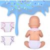DC-BEAUTIFUL 4 Pcs Diapers, Underwear and 2 Pcs Bibs for 14-18 Inch Baby Dolls, Suitable for Infant Baby Girls Boys