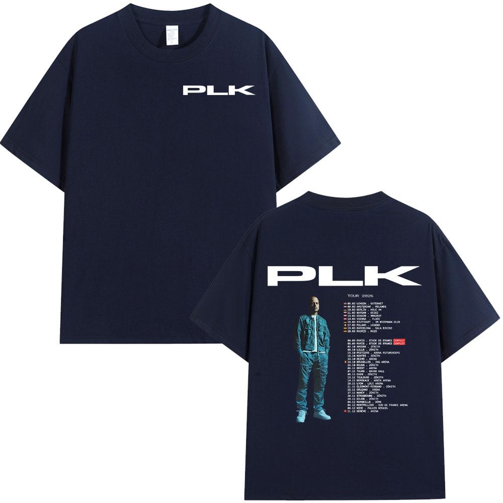 Raper PLK Tour 2026 Koszulka Unisex Odzież Damska Moda Hip Hop Vintage Koszulki Codzienne Bawełniane Krótkie Rękawy Koszulki Streetwear
