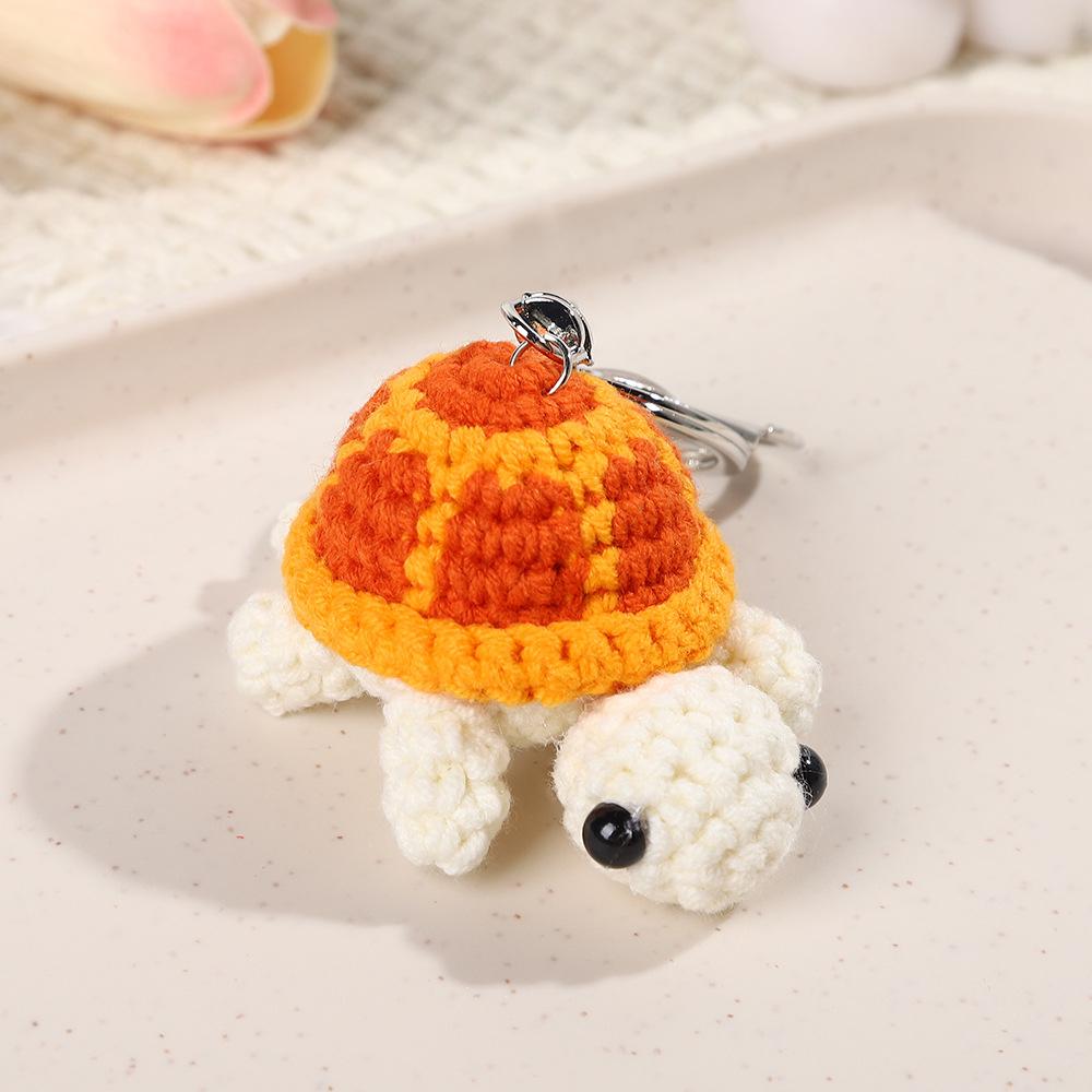 Creative Handmade Turtle Keychain Crochet Cute Mini Turtle Pendant Knit Bag Charm Backpack Hanging Kids Gift