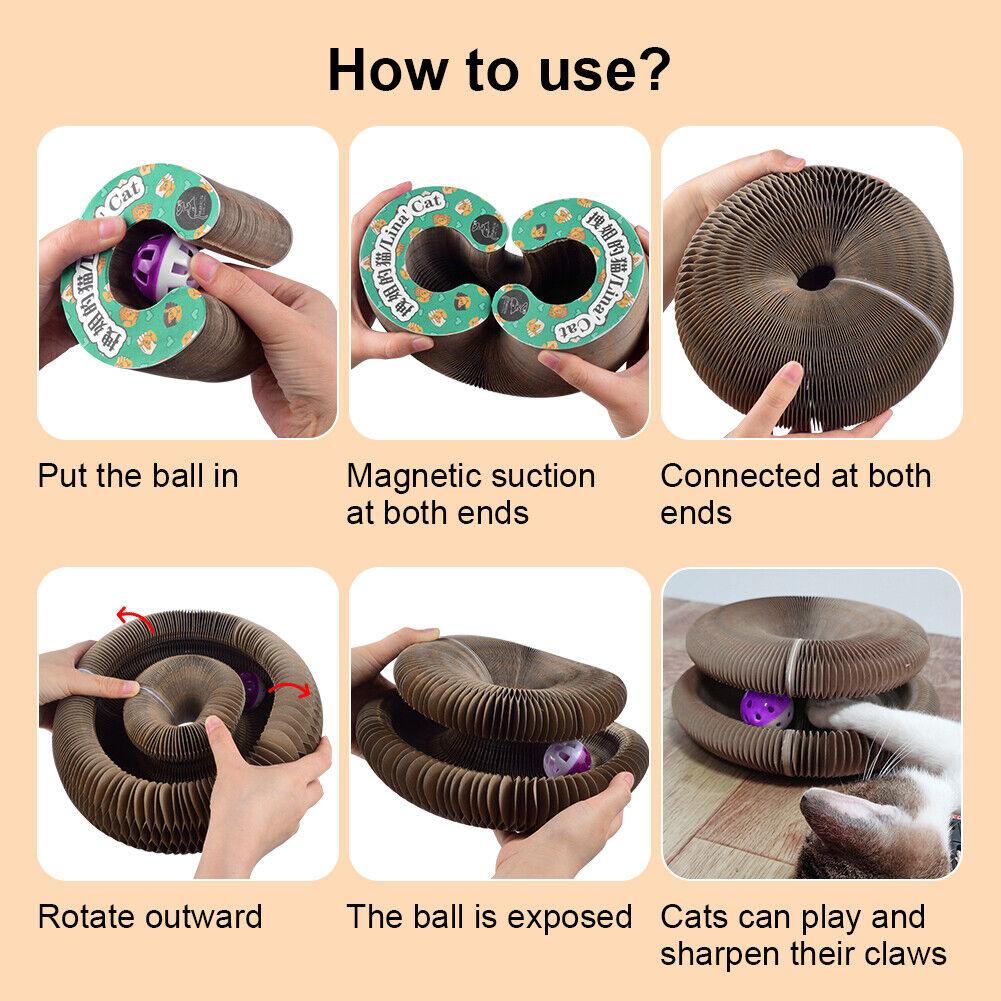 Cat Foldable Magic Organ Cat Scratching Board Funny Toy Grinding Claw Sleeping Bed Thickened Cat Interactive Toys Pet Supplies