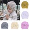 Cute Knot Baby Hat Soft Spring Autumn Kids Girl Boy Bonnet Hat Turban Solid Color Infant Head Wraps Beanie Cap Baby Accessories