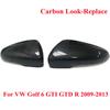 2x Kryt bočního zrcátka s karbonovým vzhledem pro VW Pro Volkswagen Golf 6 MK6 GTI GTD 2009-2013 Kryt krytu bočního zpětného zrcátka
