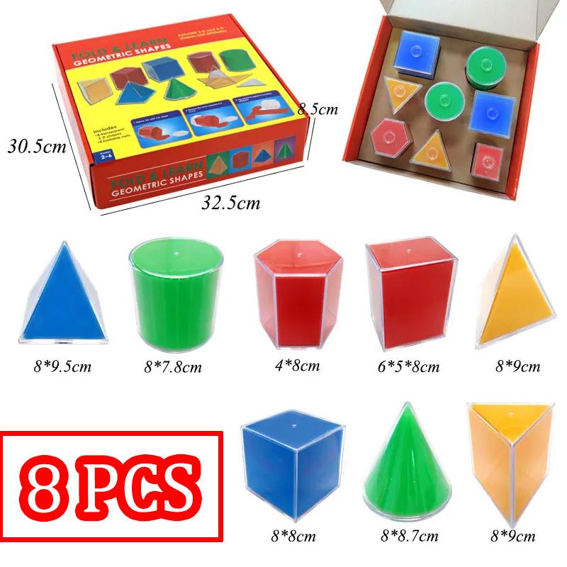 Монтессори Геометрическая Модель Математические Игрушки 3D Прозрачная Разборная Обучающий Эксперимент Геометрическая Модель Образовательные Игрушки Для Детей