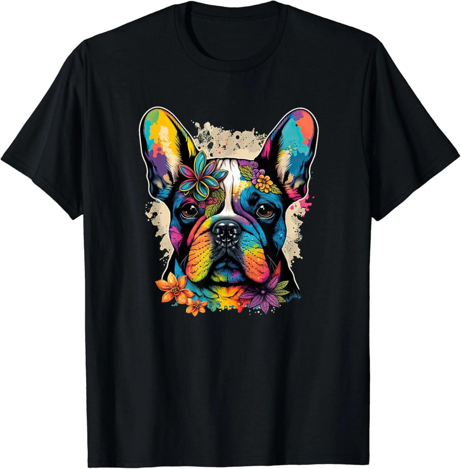 Funny French Bulldog Frenchie Hippie Mandala sunflower Gift Unisex T-Shirt 3XL