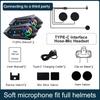 1/2pcs Y12Pro Wireless Bluetooth 5.4 Motorcycle Helmet Intercom Headset Waterproof 300 m Intercomunicador Speaker Earphone