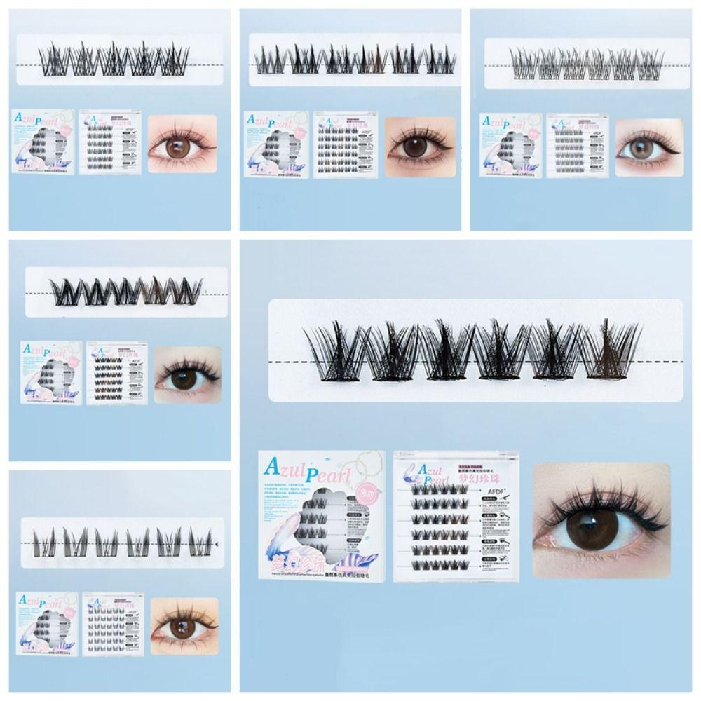 DIY Self-adhesive False Eyelashes Clusters Segmented Eyelashes Bundles Glue-Free Fake Lashes  Party