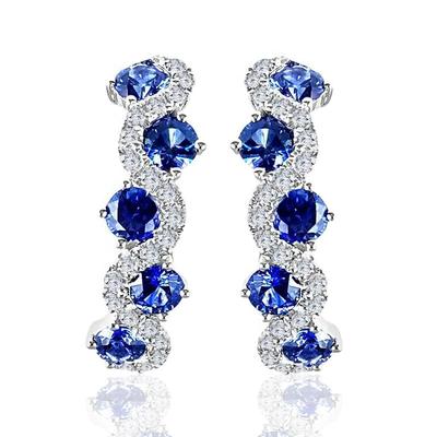 Huitan Chic Fashion Dainty Hoop Earrings Women Everyday Jewelry with Bright Cubic Zirconia  Color Accessories for Female