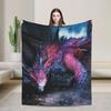 Monster Hunter Wilds Flannel Blanket Winter  Soft Durable Throw Blanket for Couch Chair Fashion Bedspread Sofa Bed Cover