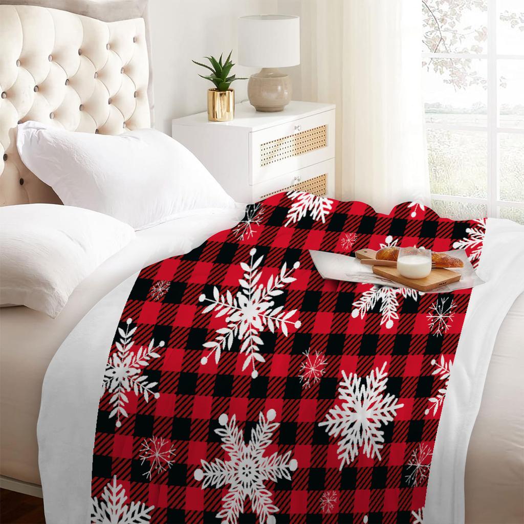 2026 Happy Christmas Flannel Blanket 3D Printed Blanket For Home Camping Nap Leisure Blankets Christmas Gifts For Home Decor