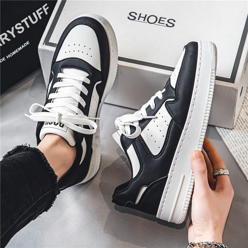 Men's Shoes Spring New Breathable Little White Shoes Male Students Trend Versatile Platform Sports Leisure Low-top Board Shoes Male