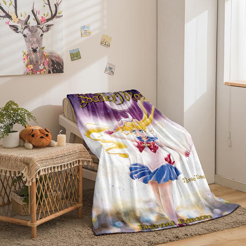 Cartoon Beautiful Girl Series Double-Sided Flannel 3D Digital Printing Blanket Blanket