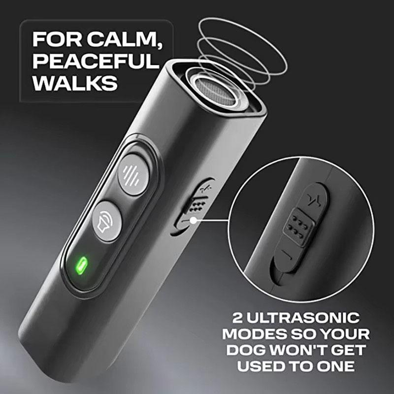 Ultraschall-Haustier-Hundevertreiber, Anti-Bell-Stopp-Bell-Trainingsgerät, Hochleistungs-Hundetrainingsabwehrmittel mit wiederaufladbarem USB-Anschluss