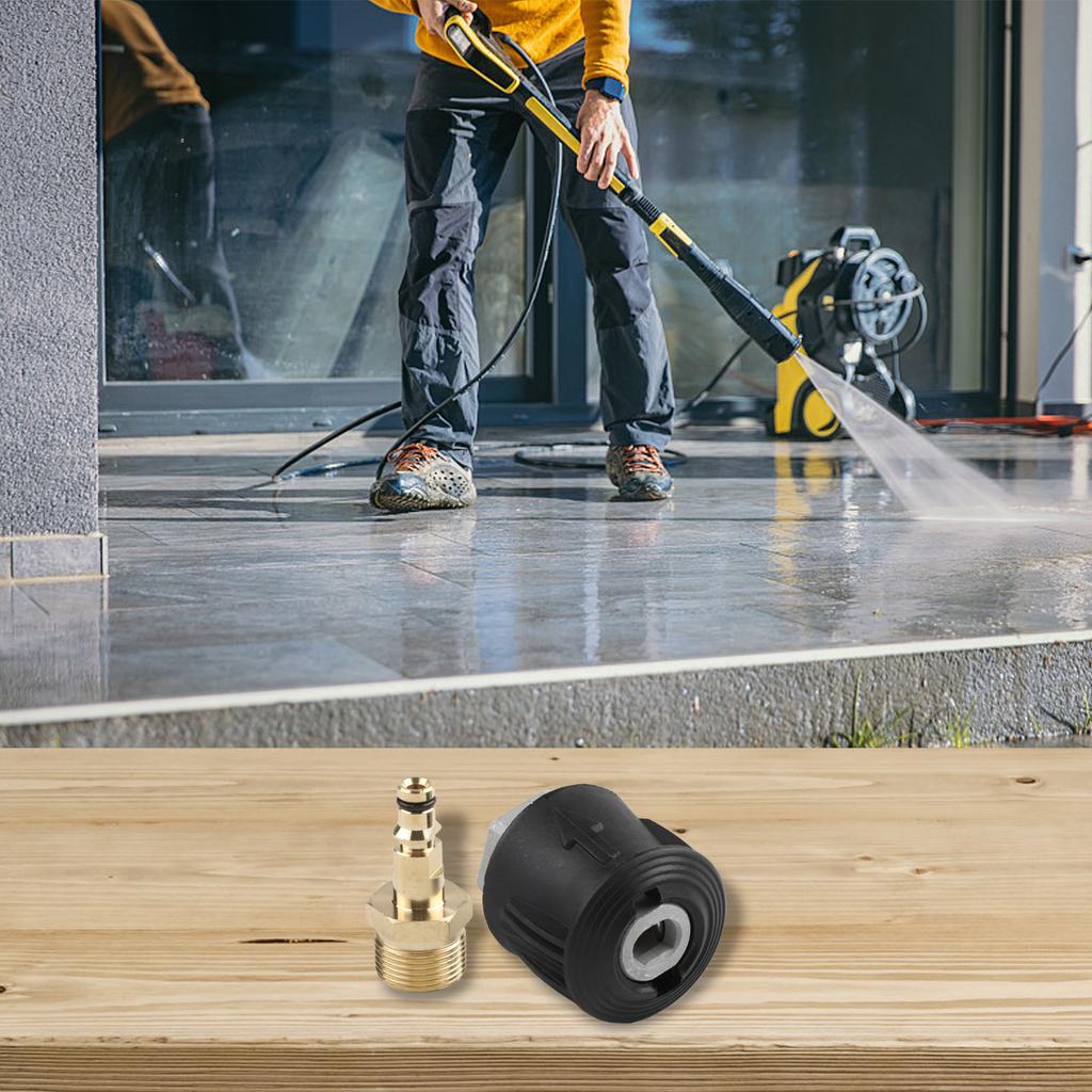 Quick Connect For Pressure Washer Cleaning Tool High Pressure Connector Pressure Washer Adapter Easy Tool-Free Attachment