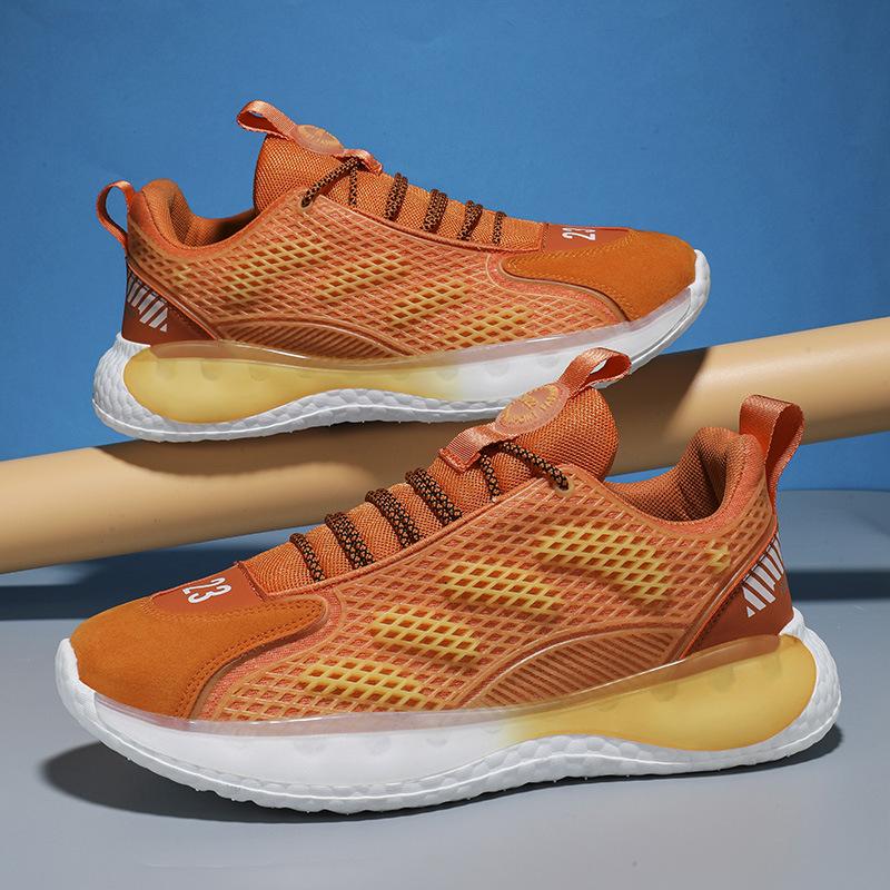 Men's shoes summer new men's popcorn breathable running sports shoes teen versatile casual dad shoes