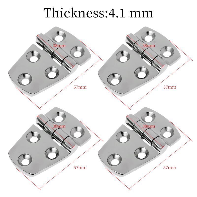 4pcs Marine 316 Stainless Steel Hinge Short Side Door Hinge for Yacht Boat RV Marine Door Hinge Boat Accessories 57*38mm 57x38mm X 4pcs