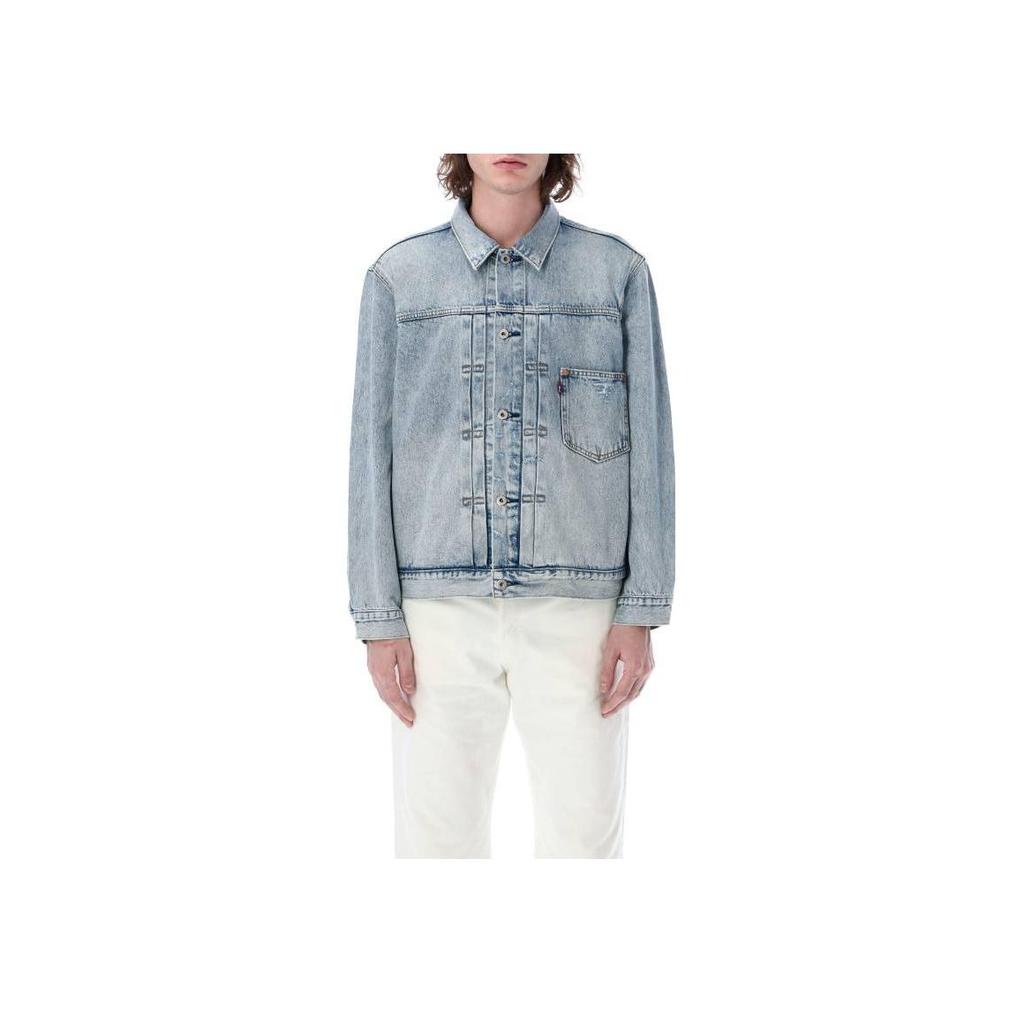 Levis SS23 Button-Down Collar Denim Jacket Men Jacket Light-Blue A3174-0006
