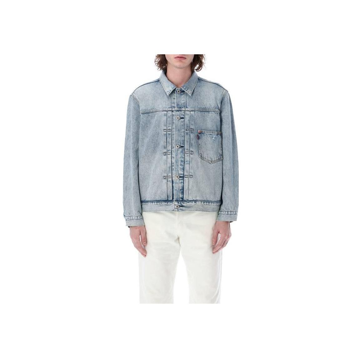 

Levis SS23 джинсовая куртка с воротником на пуговицах мужская куртка светло-голубая A3174-0006 L