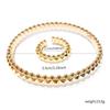 Riveted Stackable Gold-Plated Copper Bracelet Set with Micro-Inlays