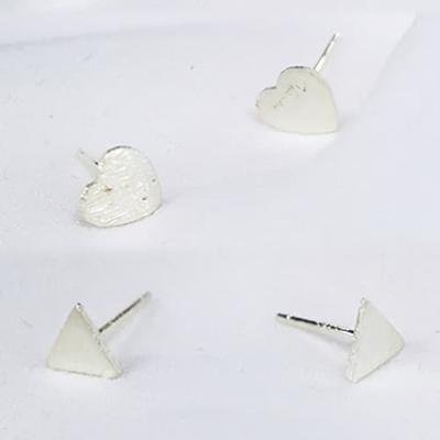 925 Silver Earrings Daily Basic Shape