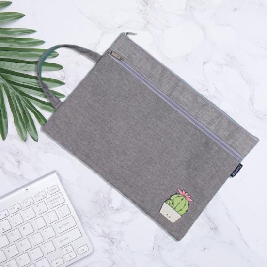 Mehrschichtige Aktentasche, Cartoon, tragbarer A4-Dokumentenhalter mit glattem Reißverschluss, Aktenhalter für Business School