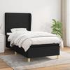 Maison Exclusive - Base a doghe per letto con materasso Nero 90x200 cm Tessuto