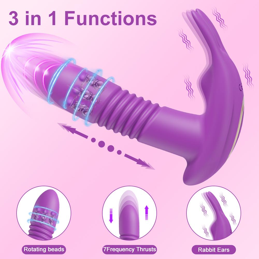 APP Control Thursting Wearable Panties Vibrator Vagina Vibrator for Women GSpot Clitoris Female Telescopic Dildo Climax Masturbation Sex Toy for Women