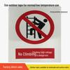 High Voltage Warning Cable Tag - PVC Identification Plate for Power Site Safety