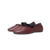 Leather Lazy Clouds Literary Gentle Wind Flat Ballet Shoes Grandma Shoes One-word Broadband Mary Jane Single Shoes Women