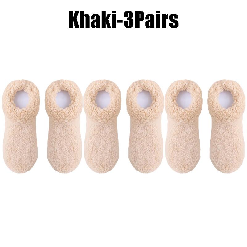 Womens Winter Slipper Socks Non Slip Grip Thermal Fuzzy Floor Socks Cozy Indoor Sleep Socks Thick Plush Fleece Lined Ankle Socks