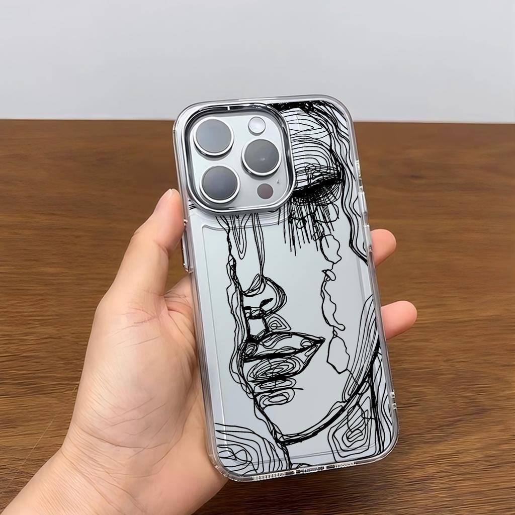 Luxury Travel Flight route Black lines design Phone Case For iPhone 17 16e 16 15 14 13 12 11mini Pro Max X XR 8 7 Air Plus Cover