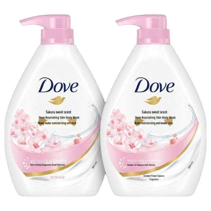 Гель для душа Dove с ароматом вишневого цвета (Двойной пакет)