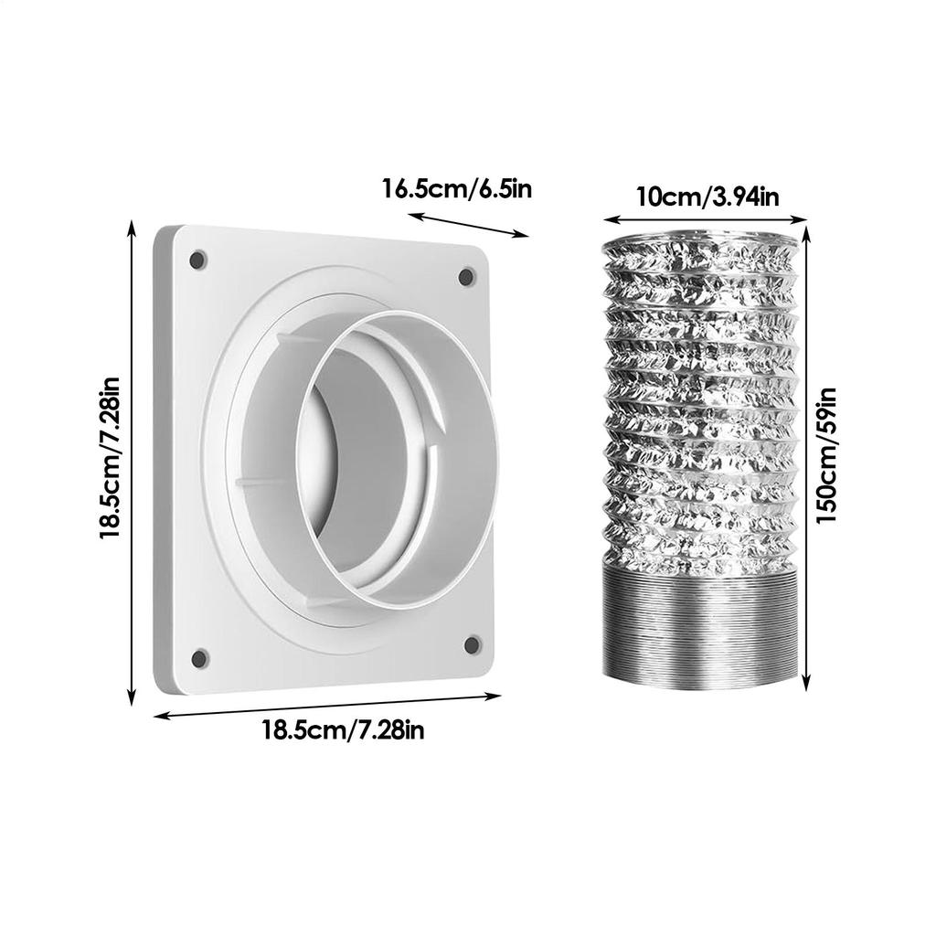 Portable Air Conditioner Window Vent Kit Adjustable Connector Seal Ring AC Exhaust Hose Universal Coupler for Cooling Ducting