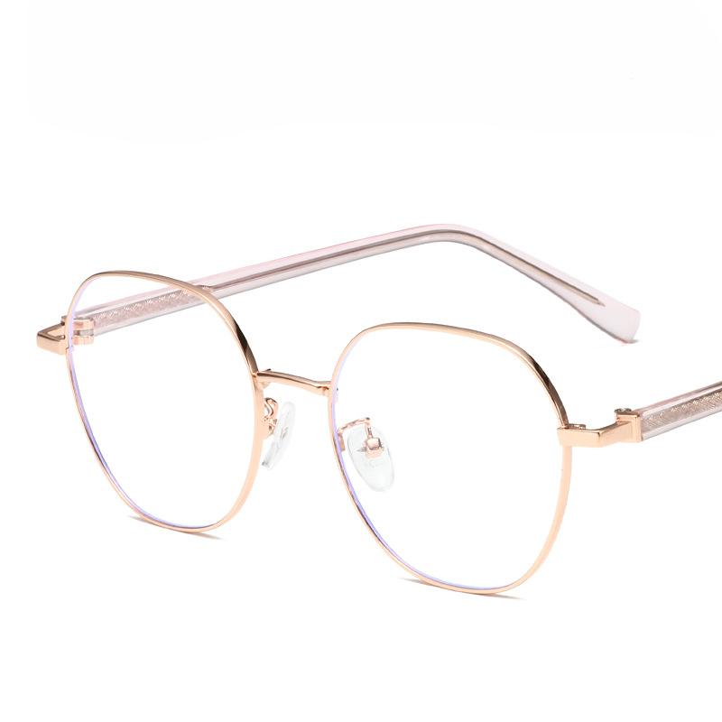 Vintage Metal Square TR90 Blue Light Blocking Glasses Play Games Eye Protection Eyewear