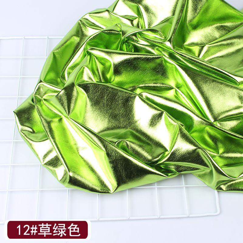Elastic Golden Reflective Fabric By The Meter for Stage Clothes Hats Decoration Sewing Plain Bronzing Cloth Smooth Skin-friendly