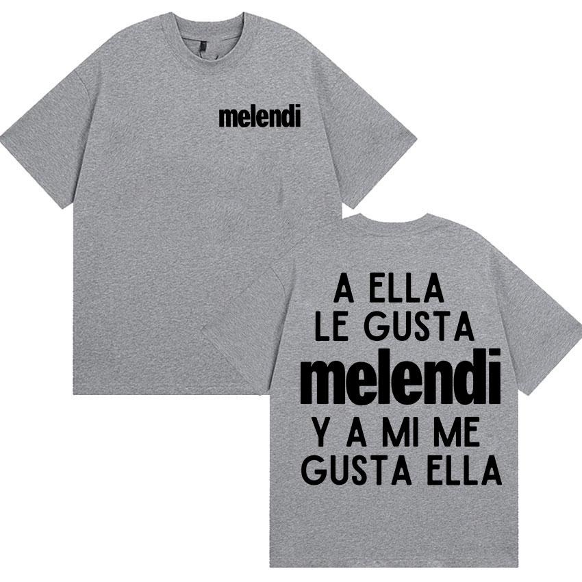 Rapper Melendi AELLALE GUSTA 2025 Album Print T Shirt Men Women Casual Fashion Pure Cotton Short Sleeve Tops T-shirts Streetwear