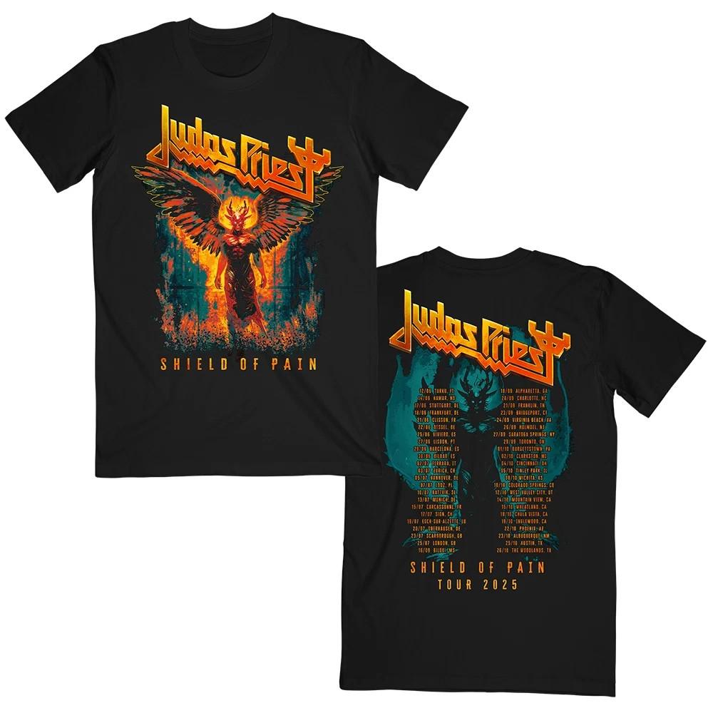 30% Judas Priest Winged Demon Shield of Pain Judas Priest Tour 2025 T-shirt Unisex T-Shirt M