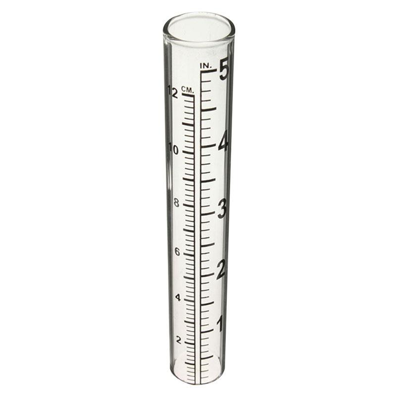 Pro 5'' Capacity Glass Rain Gauge Replacement Tube Outdoor Home Garden Yard Pro 5'' Capacity Glass Rain Gauge Replacement Tube Outdoor Home Garden Yard