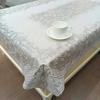 European Style PVC Gilded Table Mat Waterproof Scald Resistant Rectangular Dining Table Cloth Unwashed Plastic Coffee Table Case