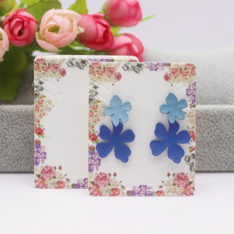 50/100 Pcs 5.1X6.3cm White/kraft Paper Multiple Earring Necklace Display Card