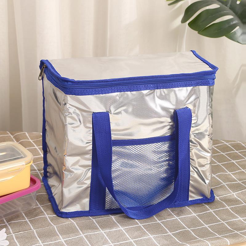 Portable Aluminum Foil Insulated Lunch Bag for Outdoor Picnic